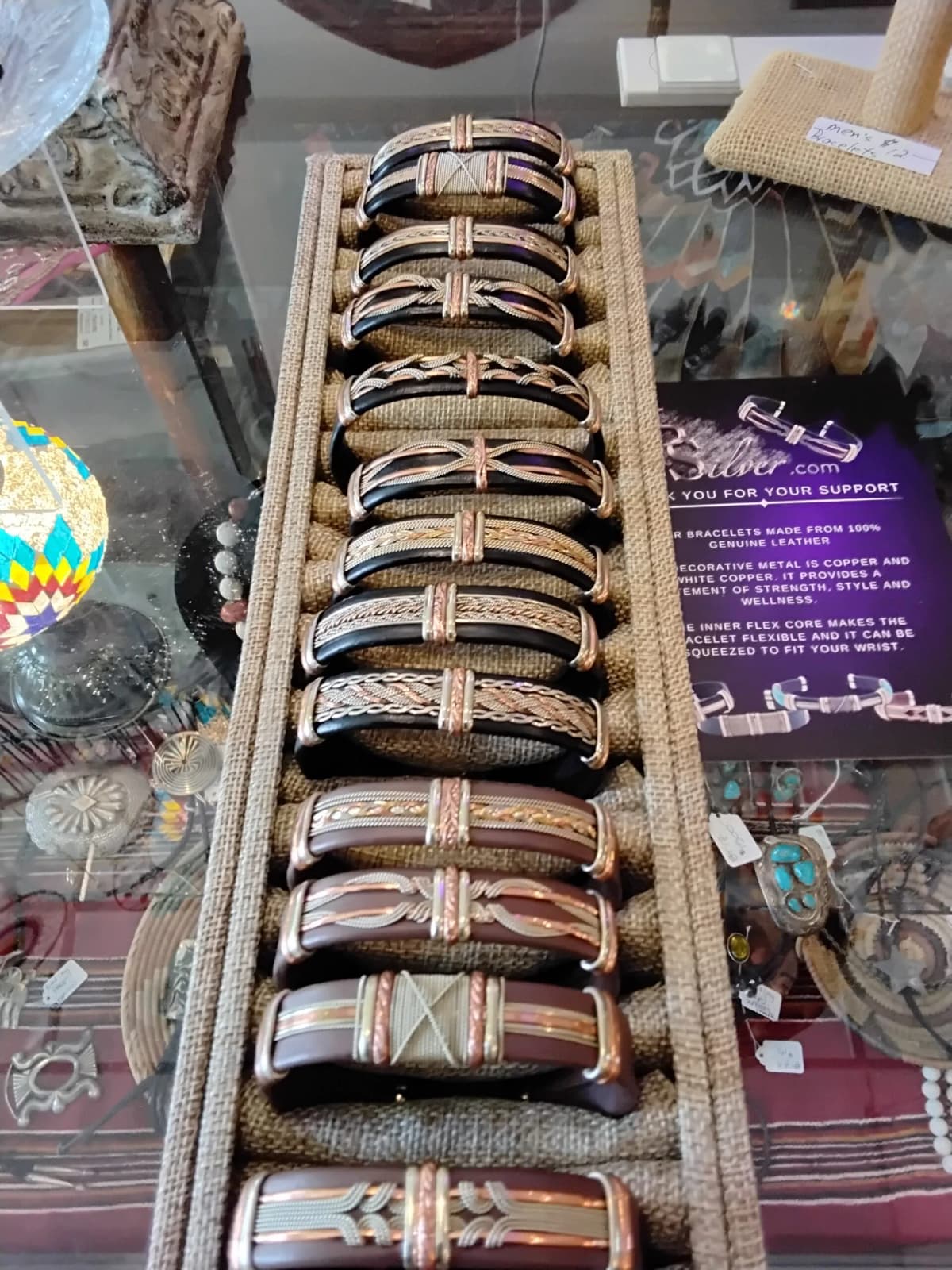 Leather and Copper Bracesets