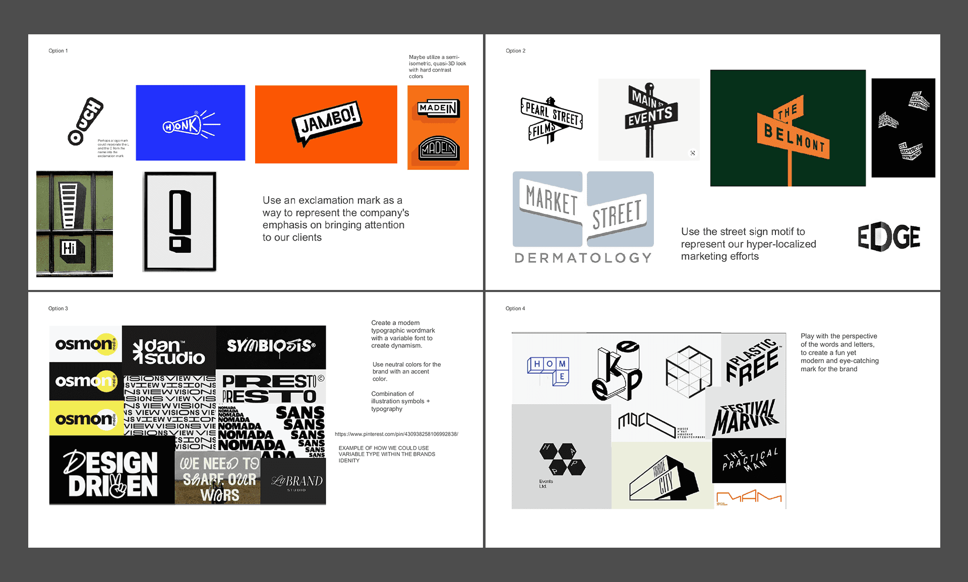 Mood board references for LCC brand redesign